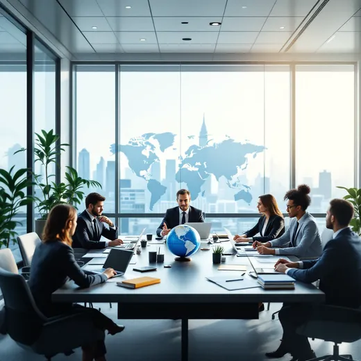 Imagen decorativa sobre operaciones empresariales internacionales, generada o asistida por IA
