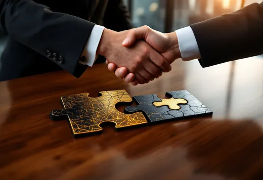 Imagen decorativa sobre colaboración entre profesionales, generada o asistida por IA